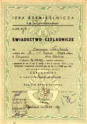 wiadectwo Czeladnicze